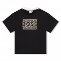 T-shirt mit kontrast-detail BOSS Für JUNGE