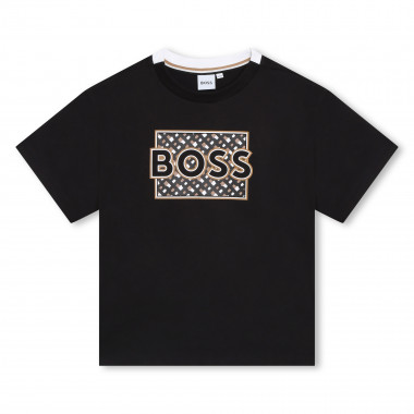T-shirt col contrasté BOSS pour GARCON
