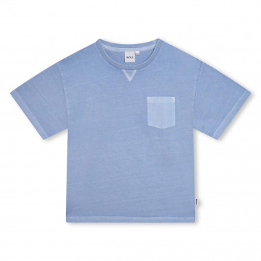 Camiseta de algodón lavado BOSS para NIÑO