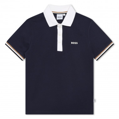 Cotton-rich piqué polo shirt BOSS for BOY