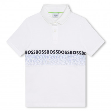 Polo en coton avec logo BOSS pour GARCON