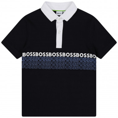 Polo en coton avec logo BOSS pour GARCON