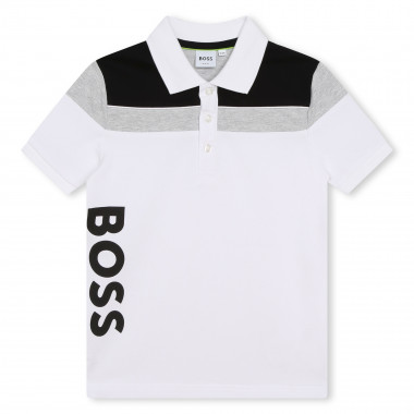 Buttoned piqué polo shirt BOSS for BOY