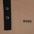 Tricoloured cotton piqué polo BOSS for BOY