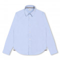 Chemise unie en coton BOSS pour GARCON