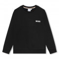 Fleece sweatshirt met logo BOSS Voor