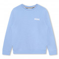 Fleece sweatshirt met logo BOSS Voor