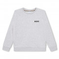 Sweat-shirt molleton à sigle BOSS pour GARCON