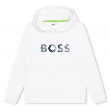 Sweat-shirt à capuche et logo BOSS pour GARCON
