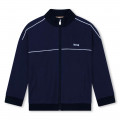 Sweat-shirt zippé col montant BOSS pour GARCON