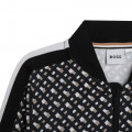 Sweat-shirt zippé imprimé BOSS pour GARCON