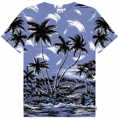 Camiseta estampado tropical BOSS para NIÑO