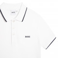Short-sleeved cotton polo BOSS for BOY