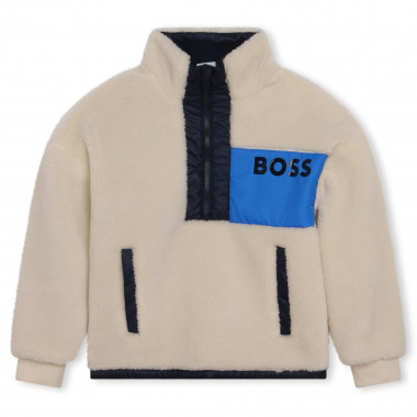 Fluffy sweatshirt with collar BOSS for BOY