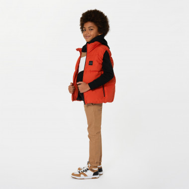 Water-repellent zip-up vest BOSS for BOY