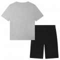 Cotton logo t-shirt and shorts BOSS for BOY