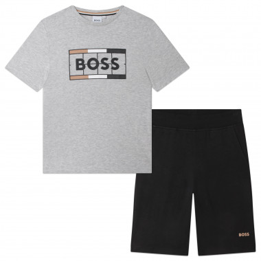 Short et T-shirt coton à logo BOSS pour GARCON