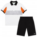 Ensemble polo et short à logo BOSS pour GARCON