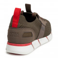 Dual-material lace-up trainers BOSS for BOY