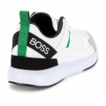 Multi-material laced trainers BOSS for BOY