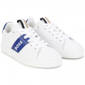 Baskets à lacets en cuir de vachette BOSS pour GARCON