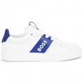 Baskets à lacets en cuir de vachette BOSS pour GARCON