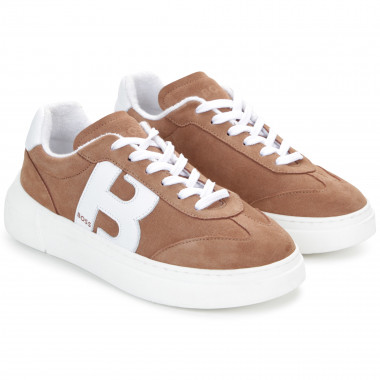 Suede leather trainers BOSS for BOY
