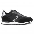 Baskets à lacets avec cuir de vachette BOSS pour GARCON