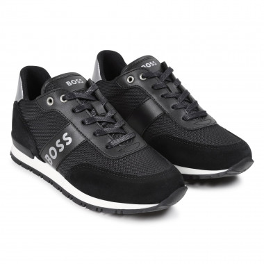 Lace-up leather trainers BOSS for BOY