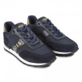 Baskets à lacets avec cuir de vachette BOSS pour GARCON