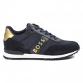 Baskets à lacets avec cuir de vachette BOSS pour GARCON