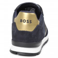 Baskets à lacets avec cuir de vachette BOSS pour GARCON