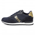 Baskets à lacets avec cuir de vachette BOSS pour GARCON