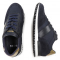 Baskets à lacets avec cuir de vachette BOSS pour GARCON