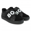 Low-top trainers with elastic BOSS for BOY