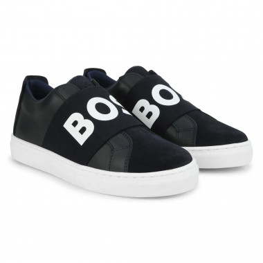 Low-top trainers with elastic BOSS for BOY