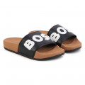 Claquettes avec sigle bouclette BOSS pour GARCON