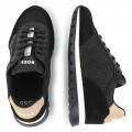Baskets à lacets avec cuir de vachette BOSS pour GARCON