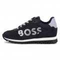 Lace-up leather trainers BOSS for BOY