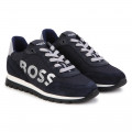 Sneakers stringate misto pelle BOSS Per RAGAZZO