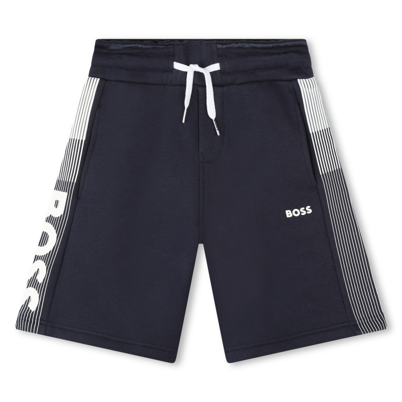 BOSS Plain fleece shorts boy blue Kids around