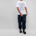 Camiseta de algodón estampada BOSS para NIÑO
