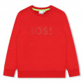 Fleece round-neck sweatshirt BOSS for BOY