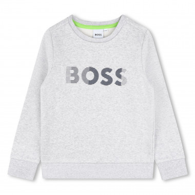 Sweat-shirt molleton col rond BOSS pour GARCON