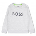 Sweat-shirt molleton col rond BOSS pour GARCON