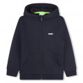 Sweatshirt met rits en logo BOSS Voor