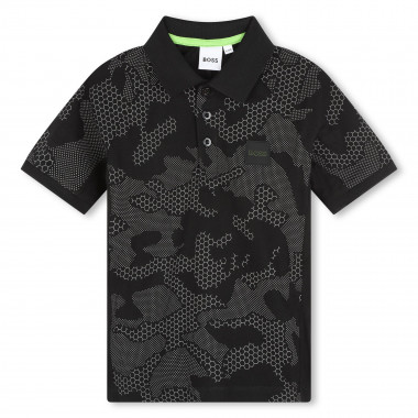 Polo with reflective print  for 