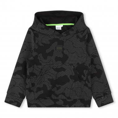 Printed sweatshirt with hood BOSS for BOY