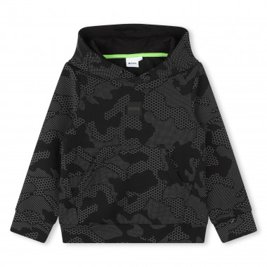 Sweat-shirt imprimé à capuche BOSS pour GARCON