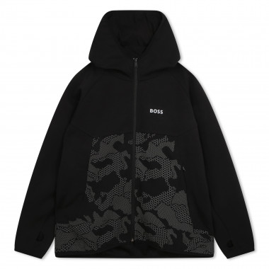 Zip-up sweatshirt with hood BOSS for BOY